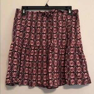 LOFT Geometric Tiered Mini Skirt  [Size: M]